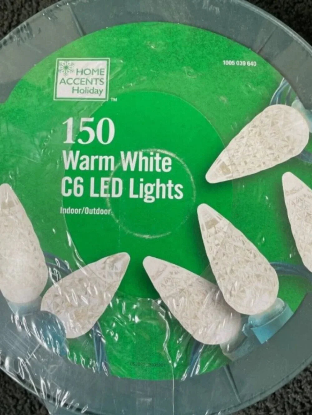 Home Accents Christmas String Lights Holiday 150 Bulb C6 LED Warm White 49.8 Ft